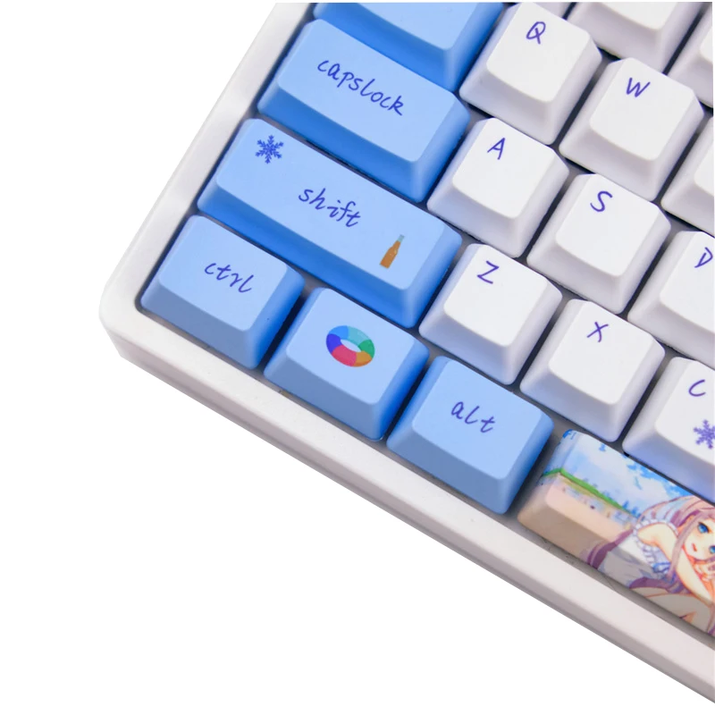 

Cartoon Anime Bikini Theme OEM Profile Keycaps Dye Sublimation Process Compatible with 980/960/104 Mechanical Keyboard