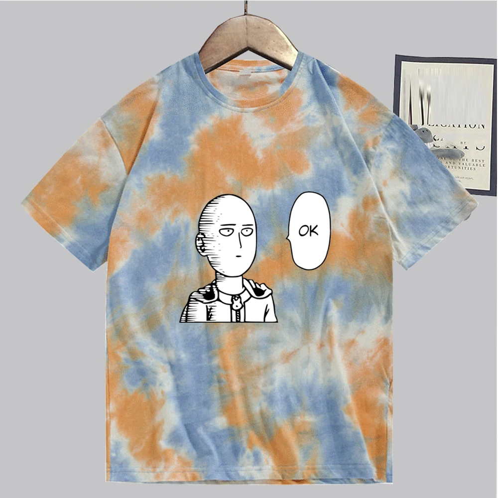 

Men Tshirt One Punch Man Print Anime Short Sleeve Streetwear Tops
