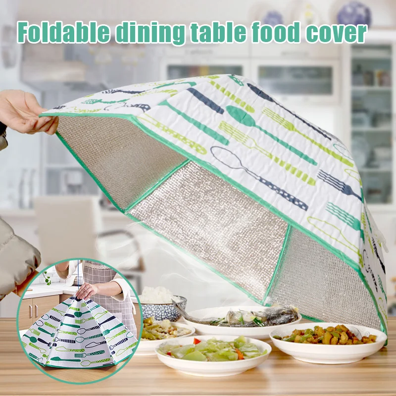 HOT 70cm Foldable Table Dustproof Food Cover Round Aluminum Foil Insulation Meal Home Supplies TI99 | Дом и сад