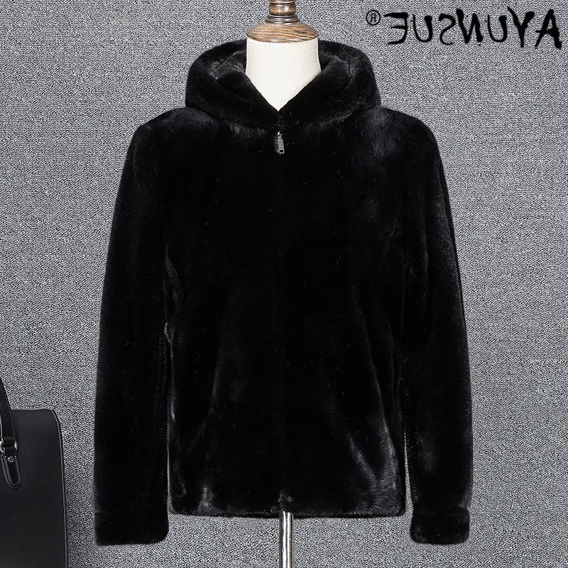 

Men's jacket, leather coat, natural mink, fashion, leather, zd0094, kj2719,