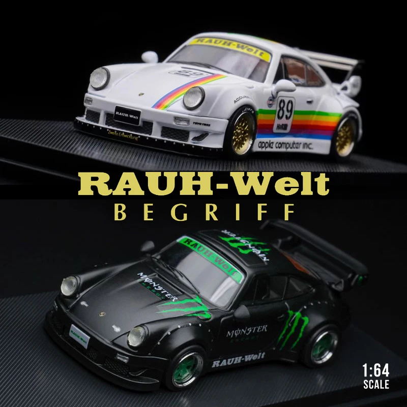 MC 1:64 930 RWB утиный хвост зеленый энергетический напиток яблоко картина из сплава