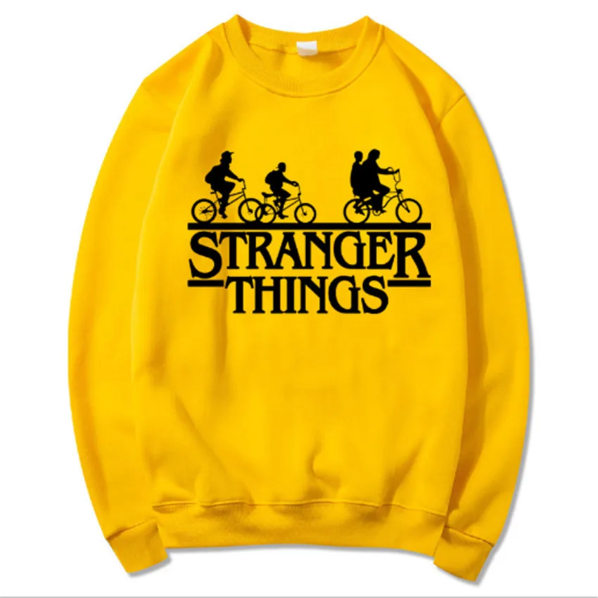 Мужская толстовка с принтом странные вещи Модная хлопковая капюшоном на осень