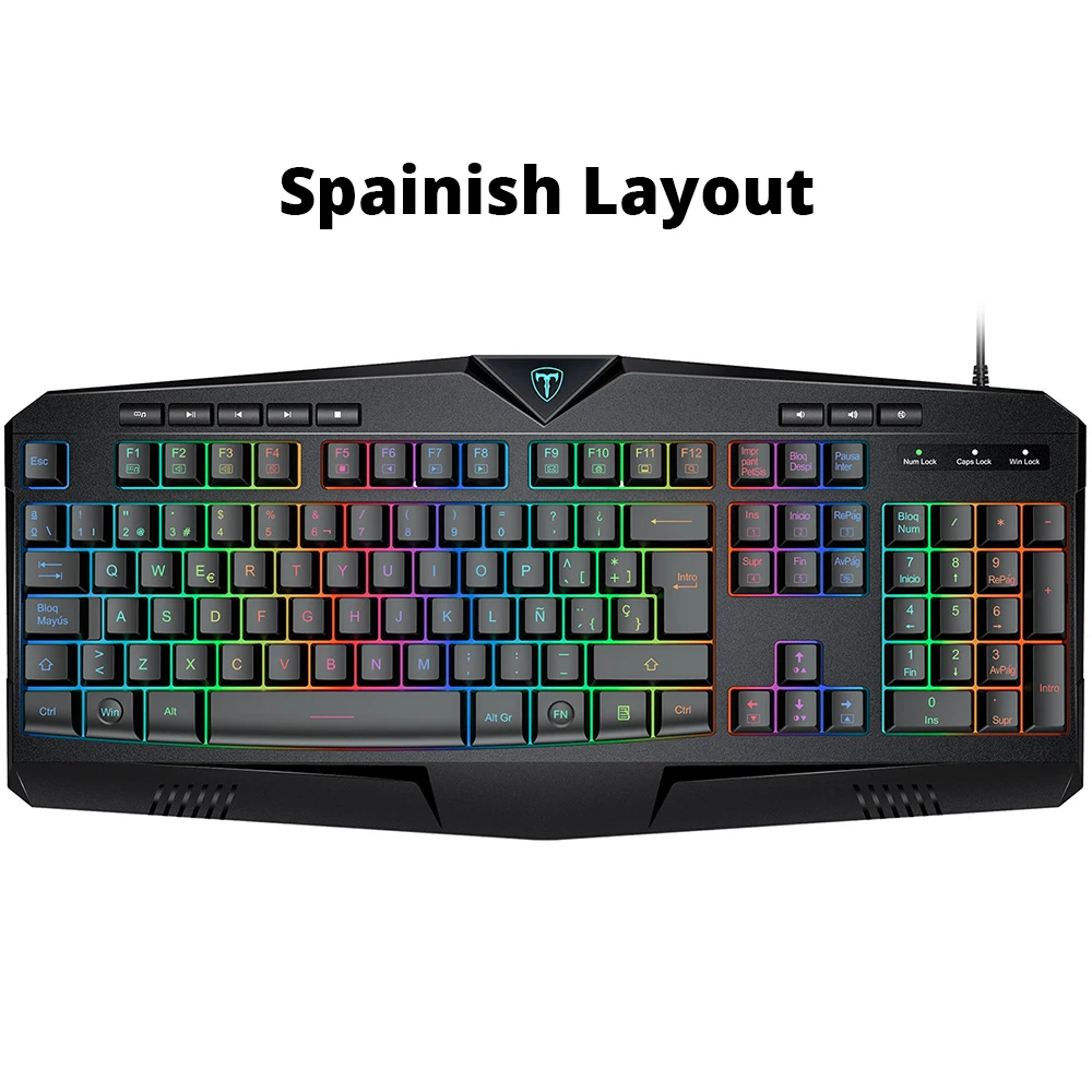 VicTsing PC232 игровая клавиатура 112 клавиш Проводная Механическая клавиатура RGB светильник с защитой от привидения английская клавиатура для портативных ПК