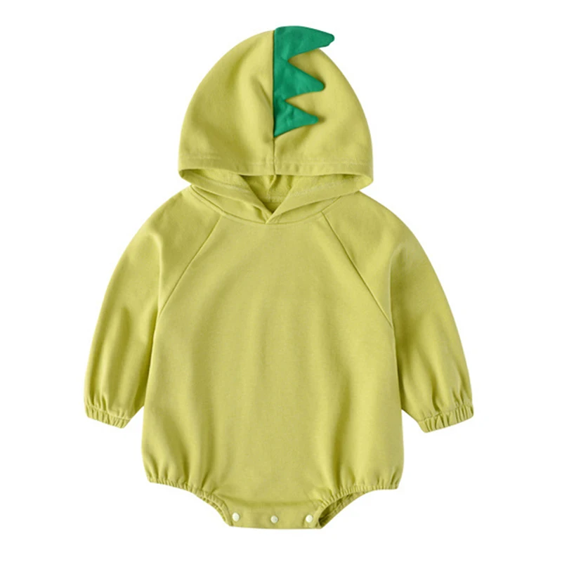 Для маленьких мальчиков и девочек зеленая куртка с капюшоном &quotДинозаврик&quot