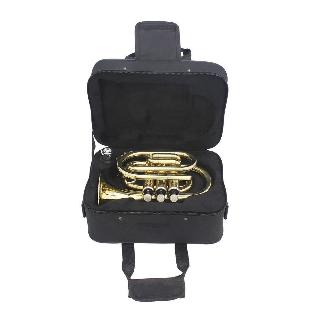 Профессиональная карманная труба LADE плоская B Bb Латунная Труба с мундштуком