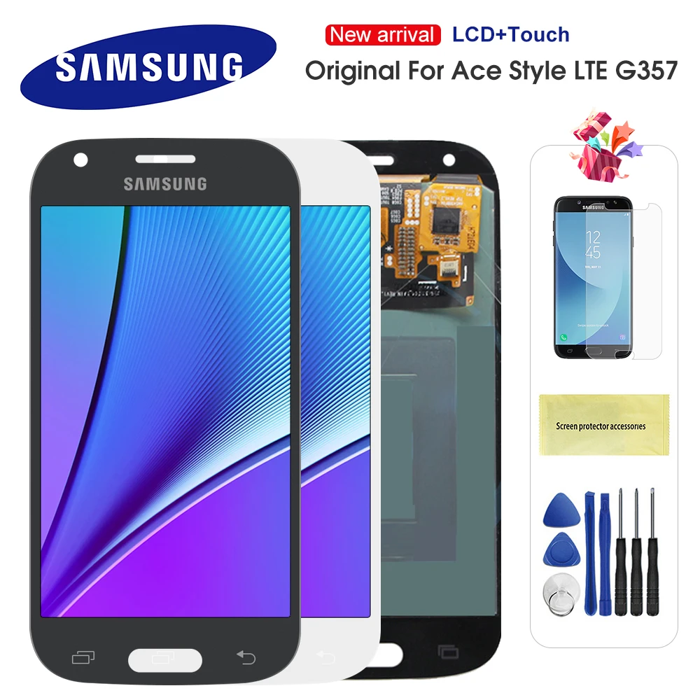 

100% Оригинальный ЖК-дисплей для Samsung Galaxy Ace 4 G357, ЖК-дисплей, сенсорный экран, дигитайзер в сборе, Замена для Samsung ACE4 G357