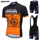 Комплект одежды STRAVA для велоспорта с коротким рукавом, брюки-комбинезон, одежда для велоспорта, Джерси с длинным рукавом для горного велосипеда, Мужская одежда, 2021