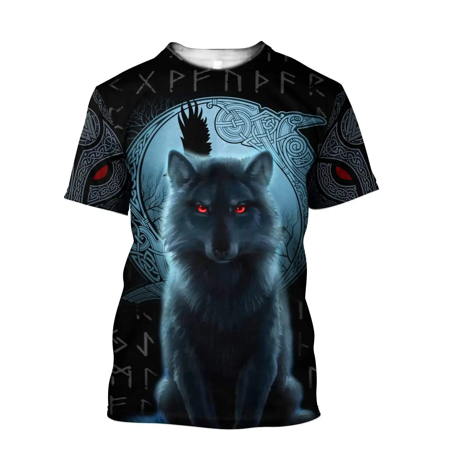 

Summer Men T-Shirt Vikings And Wolf Tattoo Harajuku Casual short Sleeve Tee 2021Hot Sale Loose Breathability Unisex Tops 100-6XL