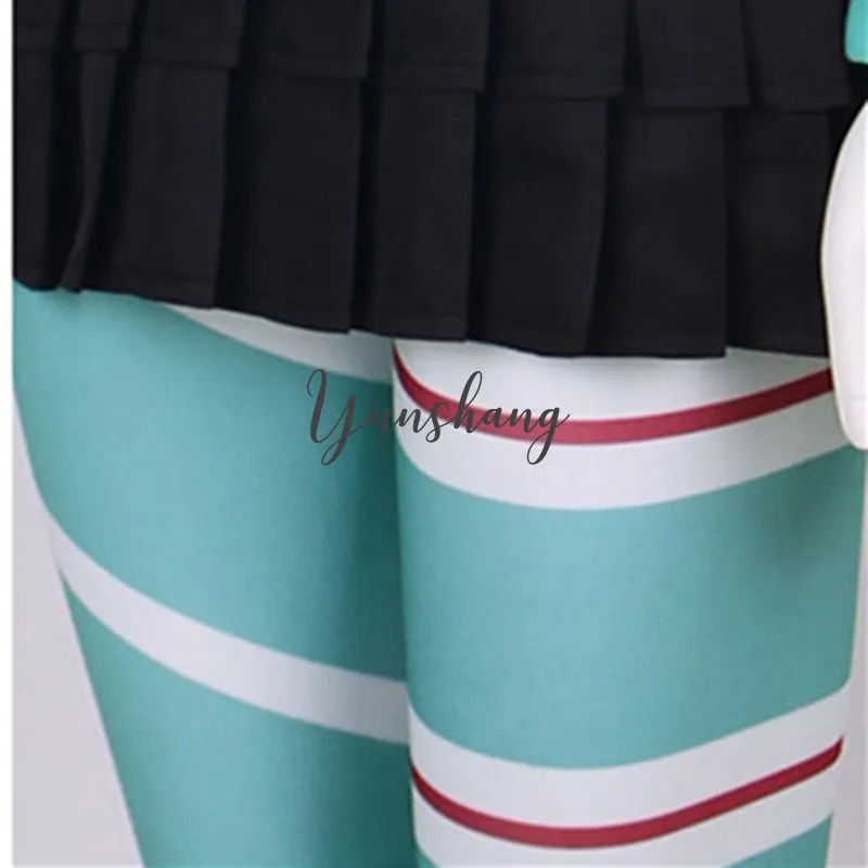 

Ruck it Ralph cosplay costume vanellope von schweetz anime character Hoodie short skirt Leggings adult women'sCostume Halloween