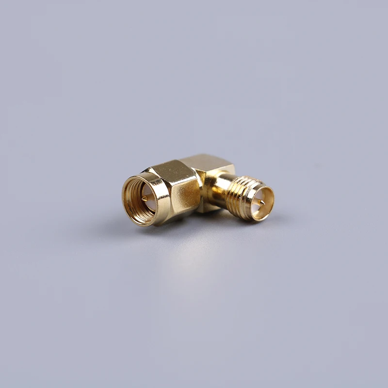 

1pc SMA Connector 90 Degree Right Angle SMA Male To RP SMA Female Adapter Screw The Needle Wholesale