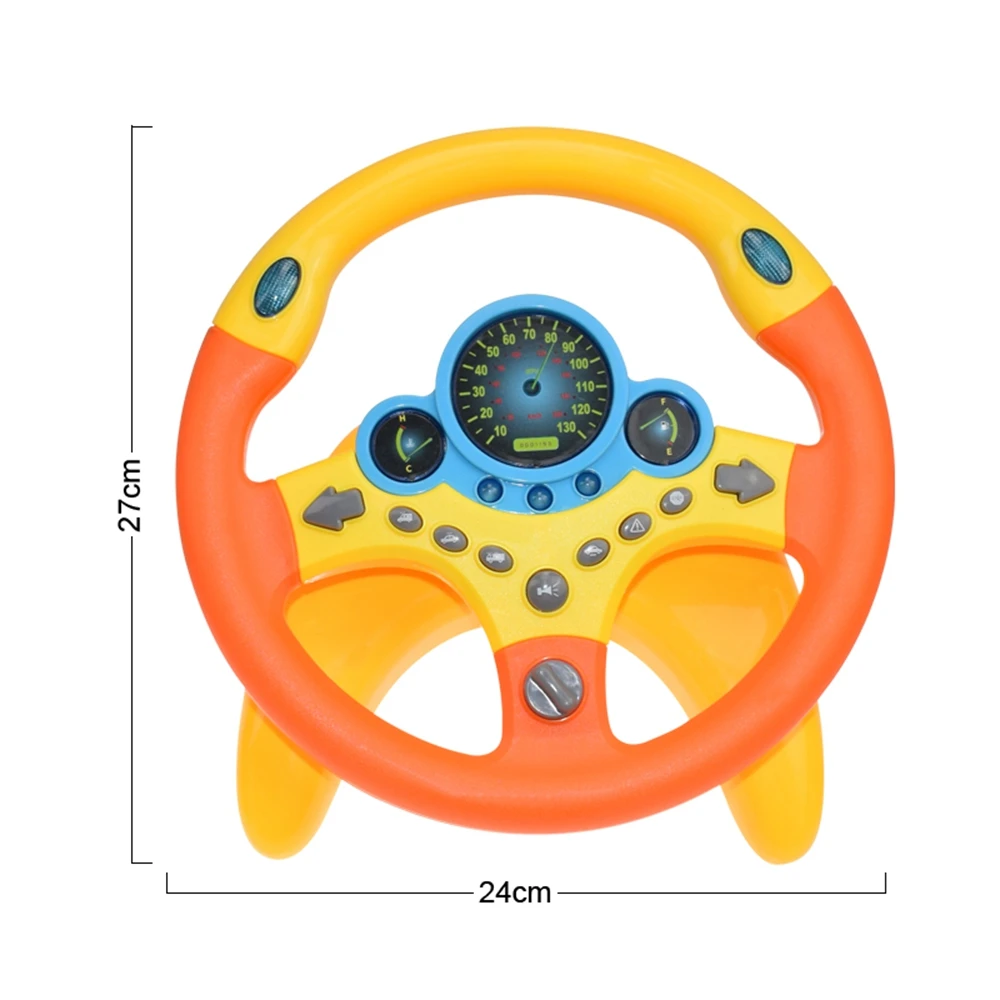 Kids Electronic Simulation Steering Wheel Toy Vocal Toys With Light Sound Musical Simulated Driving Early Educational | Игрушки и хобби