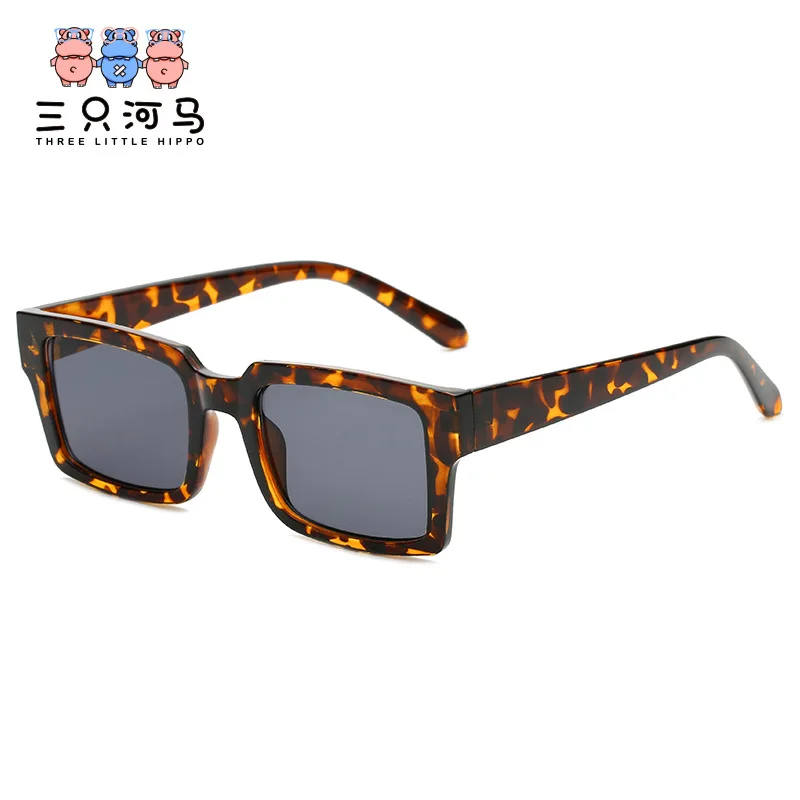 

retro rectangle sunglsses women men 2021 uv400 brand designer ladies fashion sun glasses festival oculos de sol feminino