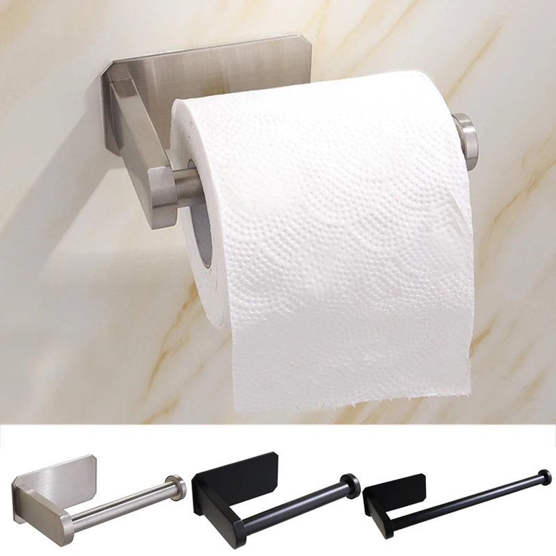 

Kitchen Roll Paper Accessory Wall Mount Toilet Paper Holder Stainless Steel Bathroom Tissue Towel Accessories Rack Holders-35