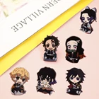 Модная брошь в японском стиле аниме, рассекающая демонов брошь сделай сам, украшение для рюкзака, одежды, шляпы, подарки для друга, рюкзака, милые ювелирные изделия