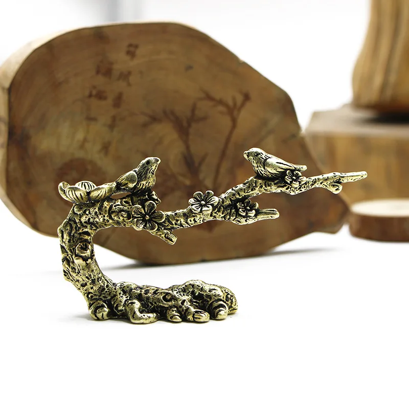 ZOCDOU 1 шт. медная ветка дерево птица волшебство маленькая модель украшения поделки