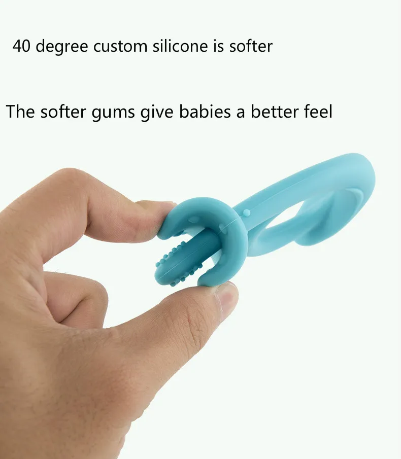Silicone Teethers Teeth Infant Baby Safe Molar Toothbrush Stick Toddler Chews Bite Teether Toy Infant Dental Grinding Rod