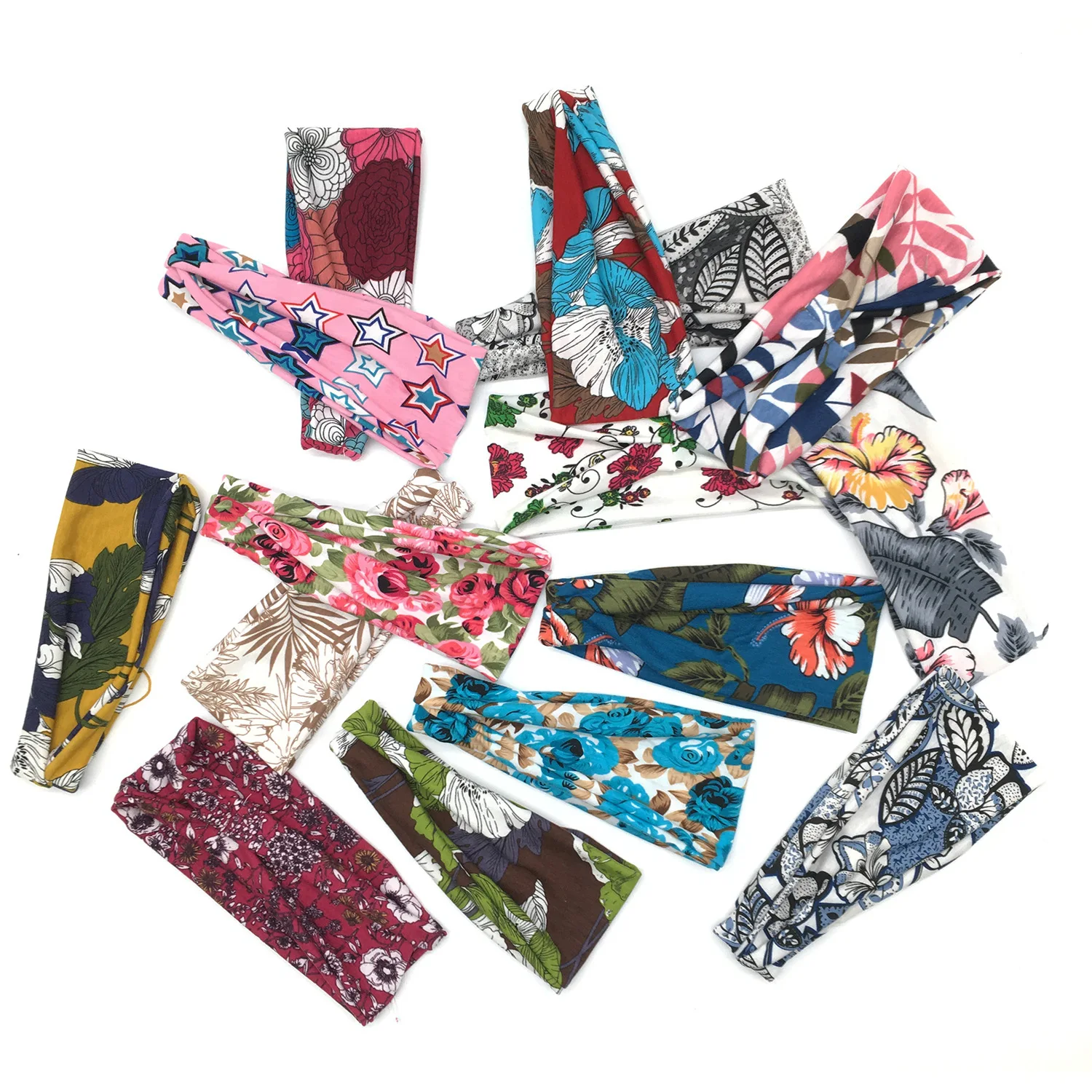 

1PC New Print Boho Quick Dry Famale Gym Sport Sweatband Head Band Wear Yoga Hair Sweat Bands Sports Wide Brim Headband For Women