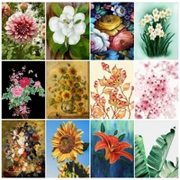 40x50cm frame diy oil pictures by numbers flowers handpainted wall art painting by numbers landscape adults kit decorations home