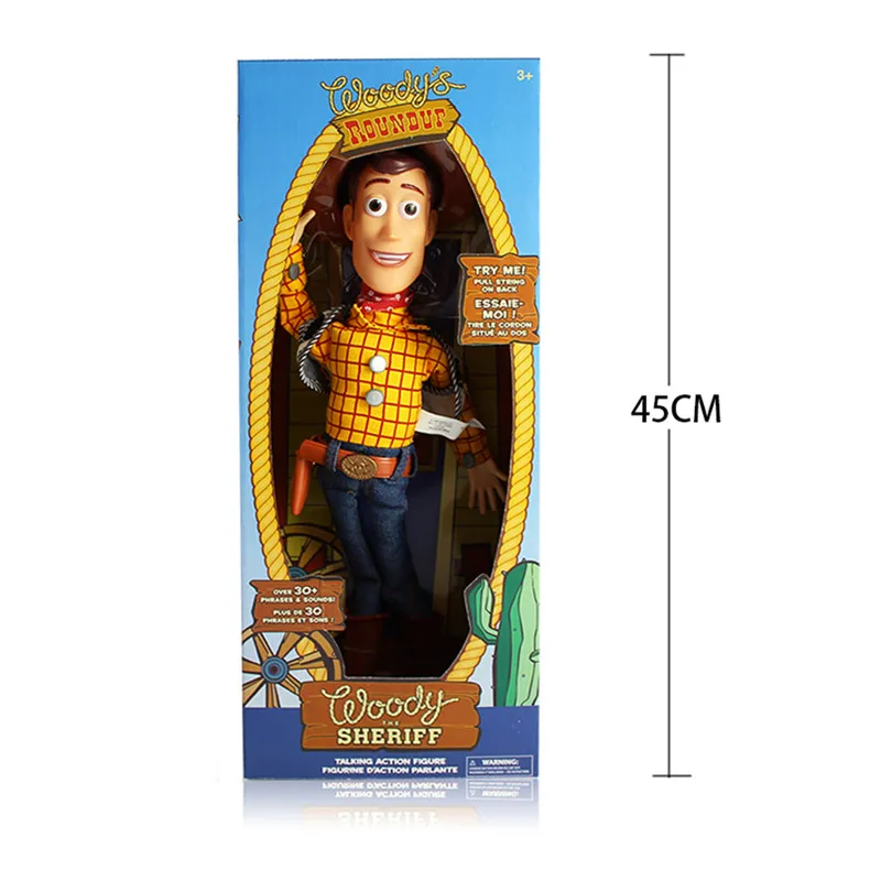 

40CM Disney Movie Toy Story Woody Jessie Action Figures Cloth Body Model Doll Speak English Genuine Toy Doll Child Birthday Gift
