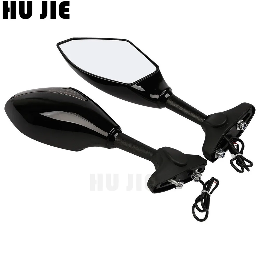 

Боковые зеркала заднего вида для мотоцикла, светодиодный сигнал поворота для Kawasaki ZX750/ZX7/ZX7R 1999-2002 ZX9/ZX9R 1998-2003 99 00 01 02