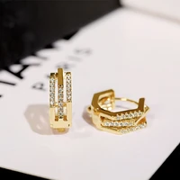 925 sterling silver geometry diamond earrings for women temperament trendy ins party jewelry birthday gifts 2021 new