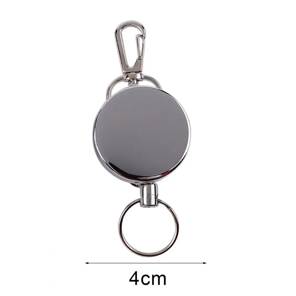 

Retractable Pull Key Ring Holder Recoil Reel Belt Clip Metal Housing Metal Covers Return Clip Key Ring Holder Camping Tools