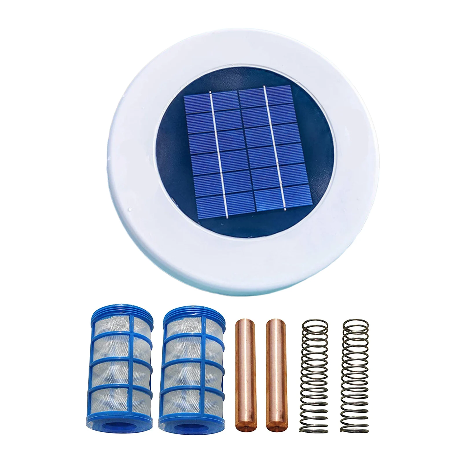 

Solar Power Swimming Pool Purifier Solar Pool Ionizer Swimming Pool Water Algae Inhibition Chlorine-Free Water Processor Tool