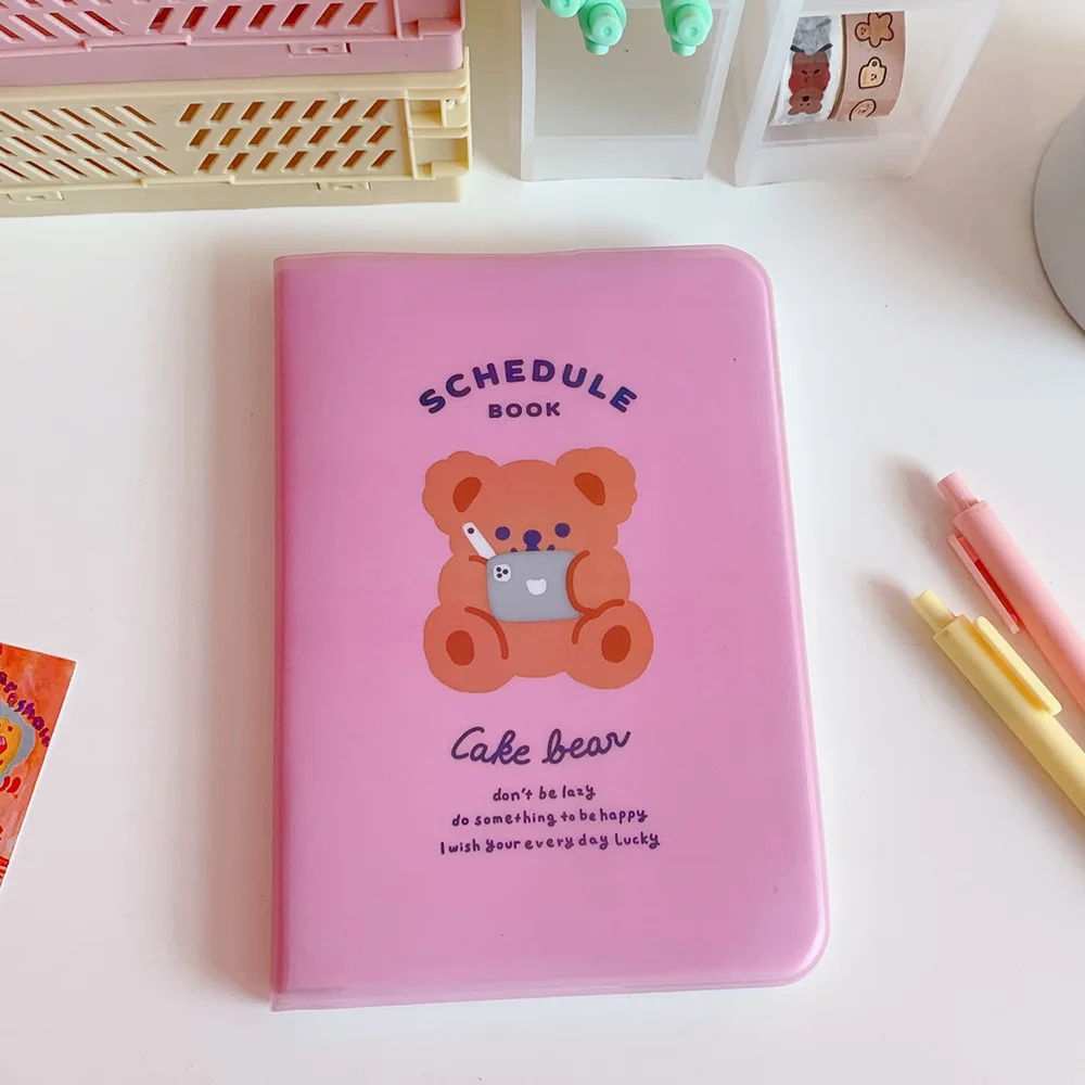 

Cute Bear Agenda Notebooks and Journal Daily Planner Organizer Weekly Back to School Efficiency Notepad Diary Schedule Hand Book
