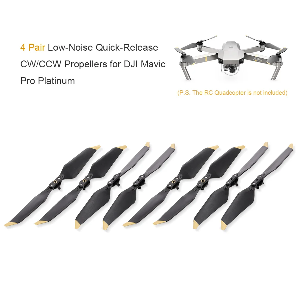 

Детали для дрона, 4 пары, 8331 малошумные пропеллеры CW/CCW Для DJI Mavic Pro Platinum