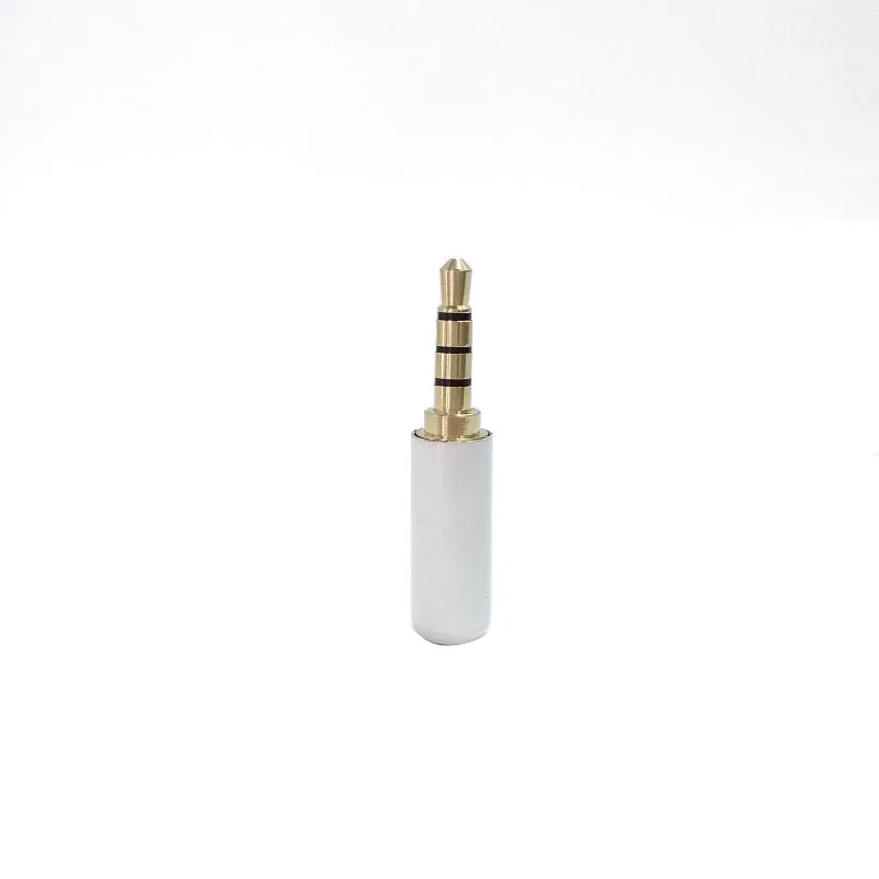 Позолоченный штекер для наушников 3 5 мм 2 шт. 4 полюсный проводной разъем сотового