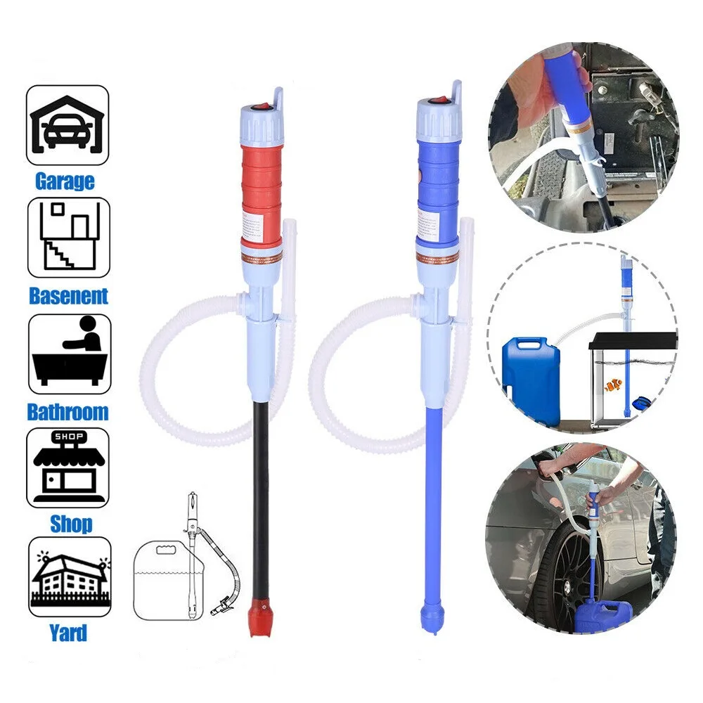 Electric Oil Pump Siphon Liquid Transfer Pump Handheld Pump Battery Operated Water Gas Tools Petrol Fuel Portable Car Siphon