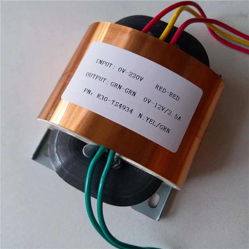 Трансформатор с сердечником 12 В 2 5 А 30 ВА R30 изготовленный на заказ трансформатор