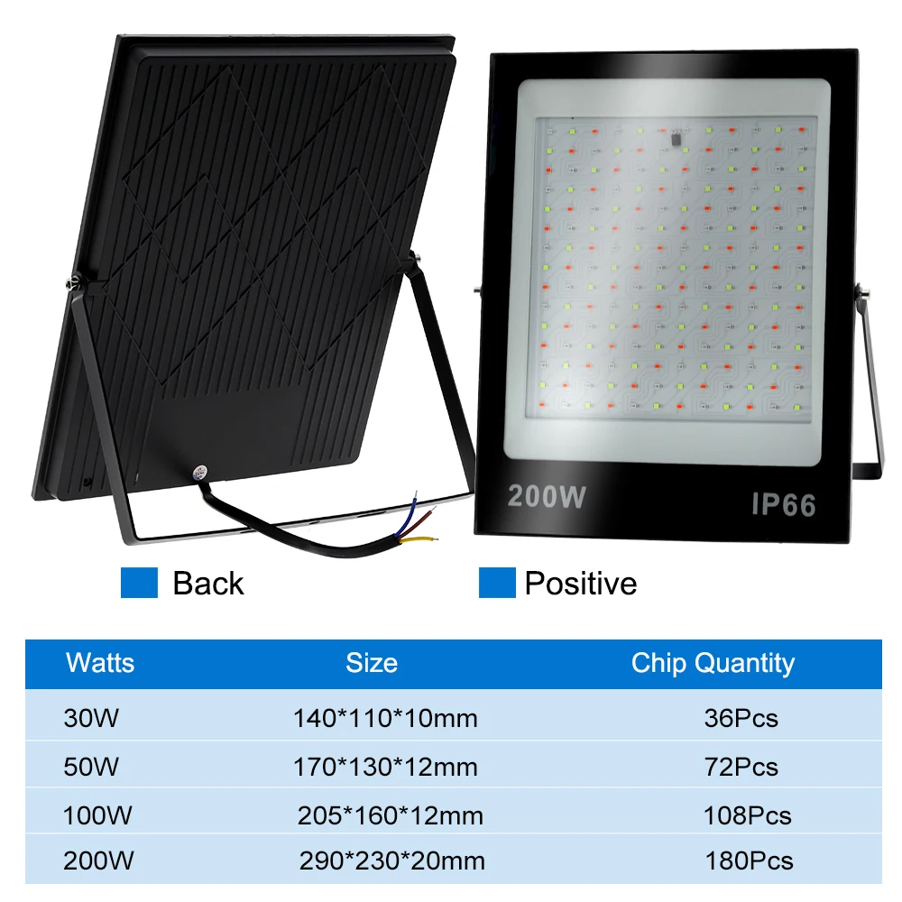 RGB Светодиодный прожектор 220 в 30 Вт 50 100 200 уличная настенная лампа отражатель IP66