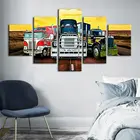 Картина на холсте, с изображением грузовика, дороги, 5 шт.