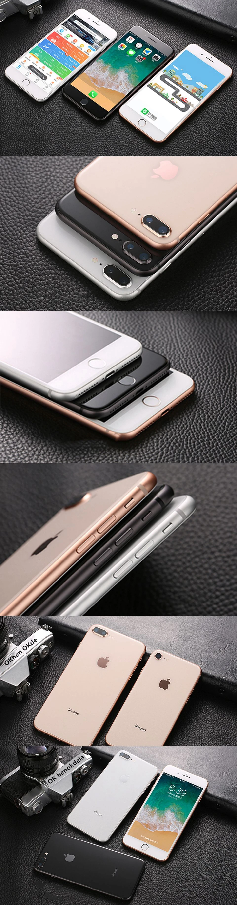 Разблокированный мобильный телефон Apple iPhone 8 Plus, 64/256 Гб ПЗУ, 5,5 дюйма, 12MP камера, отпечаток пальца, шестиядерный iOS 4G LTE смартфон