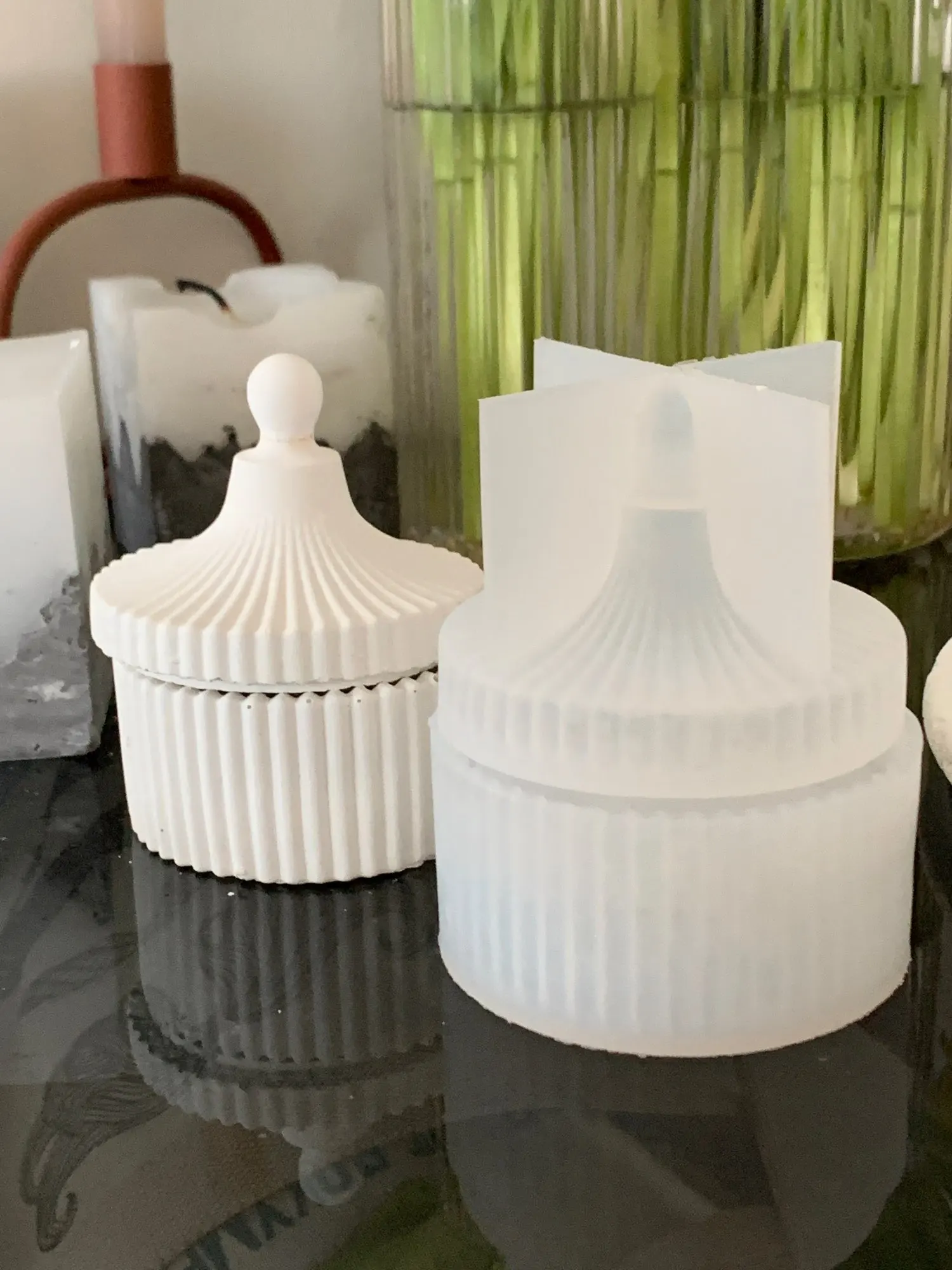 Шестигранная силиконовая форма для хранения бетонных растений круглый