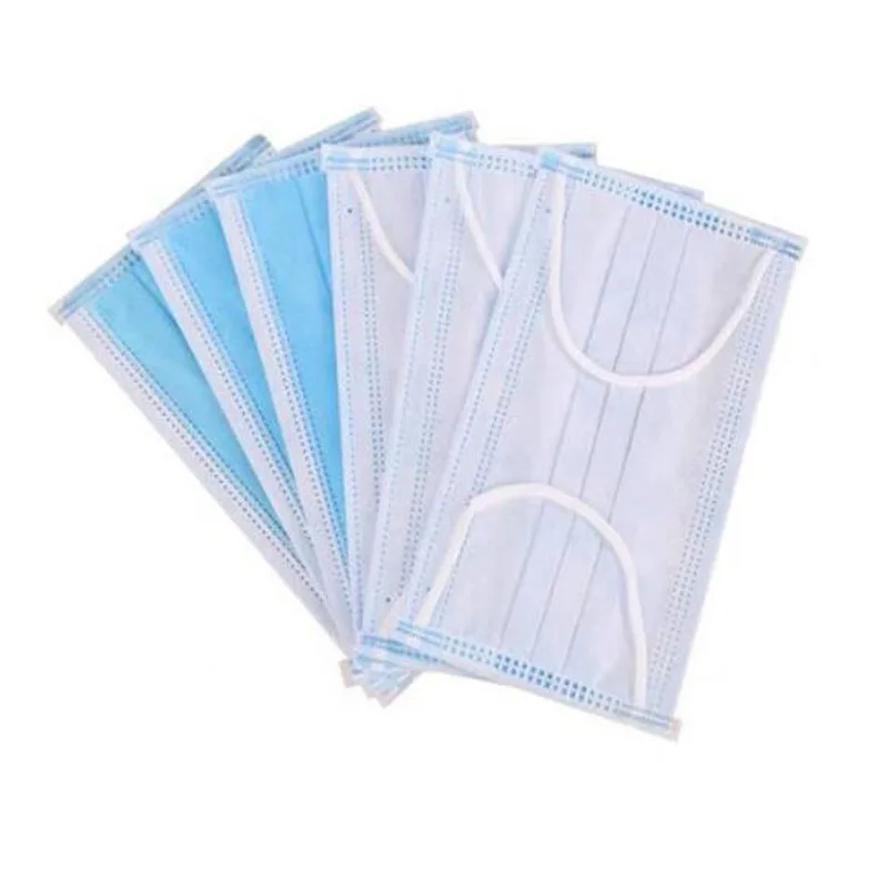 

3 Layer Disposable Protective Face Mouth Masks Anti-dust anti haze Safety Breathable Mask non-woven LK003