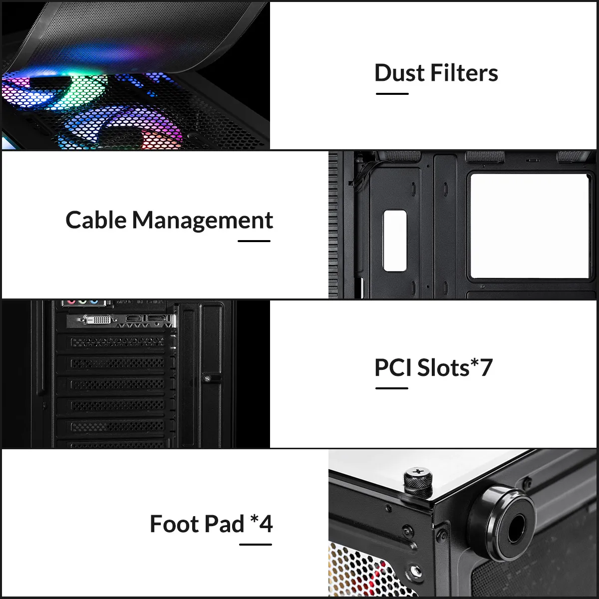 ORICO компьютера чехол USB3.0 компьютерных игр закаленное Стекло поддерживает блок