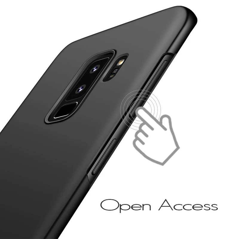 Жесткий матовый чехол UPaitou для Samsung Galaxy S9 Plus на 360 градусов с полным покрытием