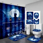 Водонепроницаемая занавеска для душа CAVVING с 3D принтом из фильма Krampus, занавеска для ванной, Противоскользящий коврик для ванной, набор ковриков для туалета, ковер, домашний декор