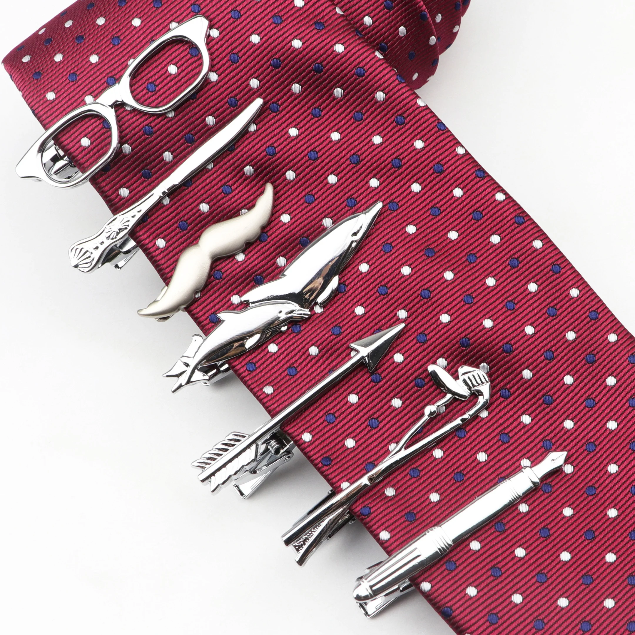 Модные металлические зажимы для галстука-бара вилки ножа ложки застежка