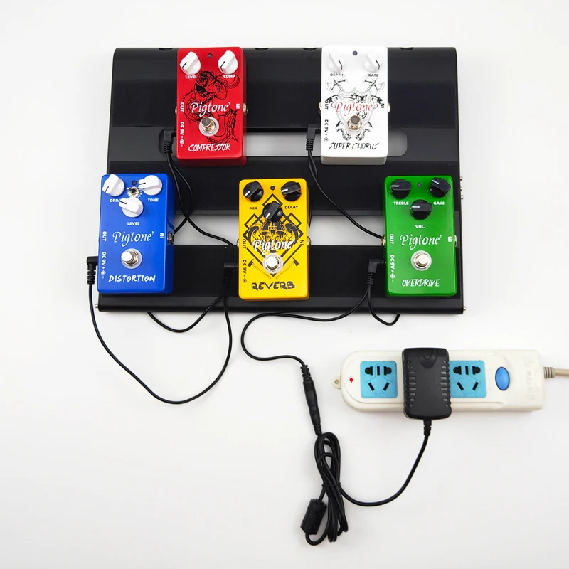 5 Way Electric Guitar Effect Pedal Power Supply Accessories Cables Adapter Daisy Chain Wire Pro 9V DC 1A US EU UK JP AU Plug Pod