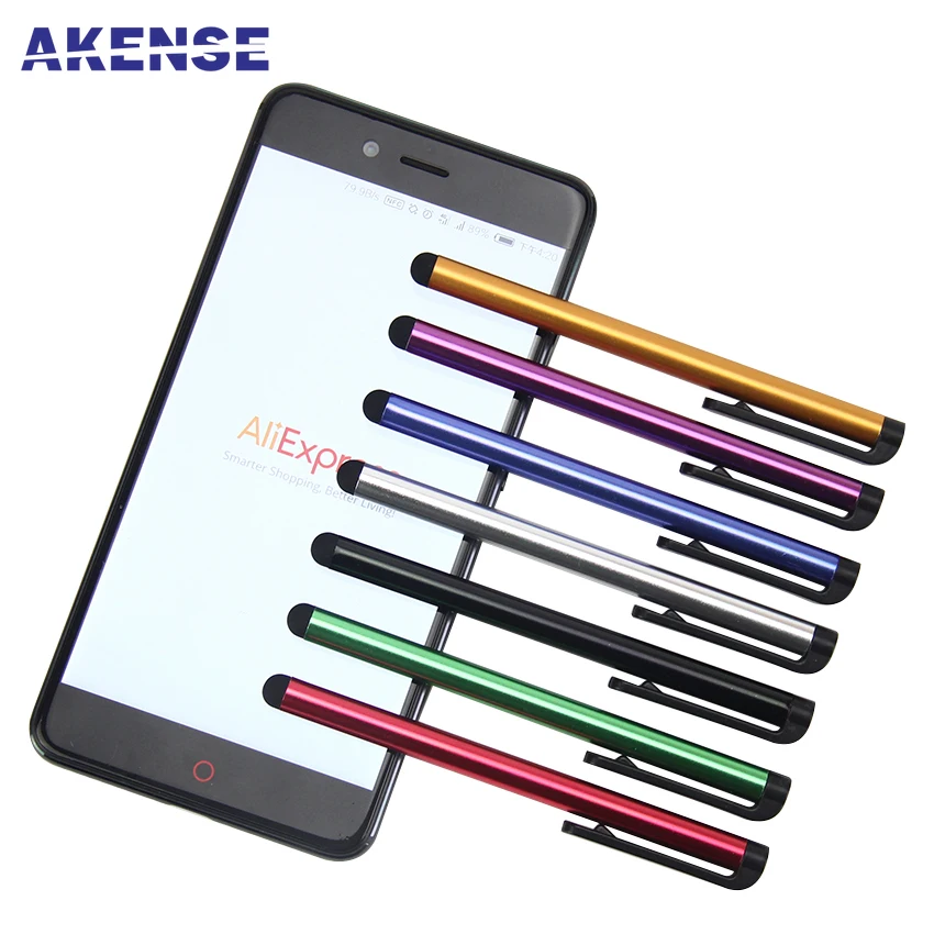 100 шт./лот рекламный подарок для емкостного сенсорного экрана стилус с зажимом IPad