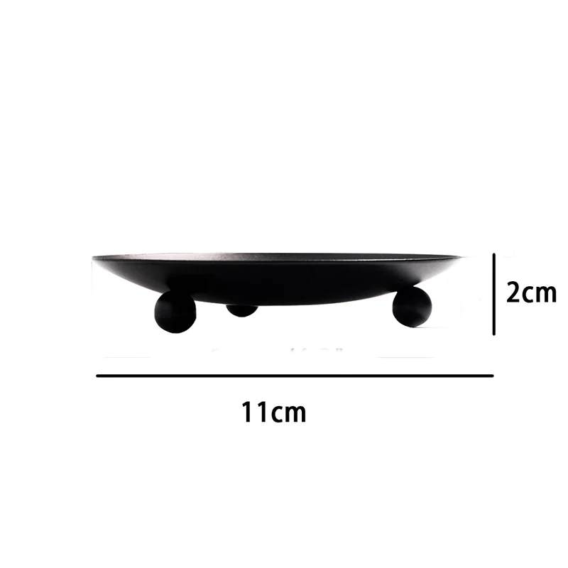 

Metal Plated Candle Holders Round Candle Tray With Tripod Nordic Candelabra Home Wedding Table Decoration Candlestick Ornaments