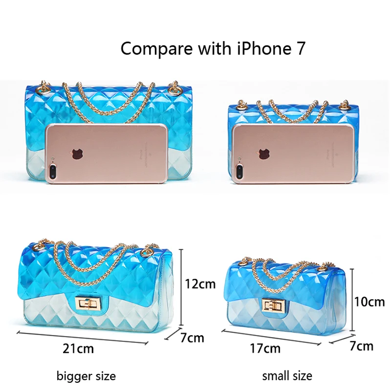 Летняя прозрачная железная сумка ярких цветов дизайнерская женская
