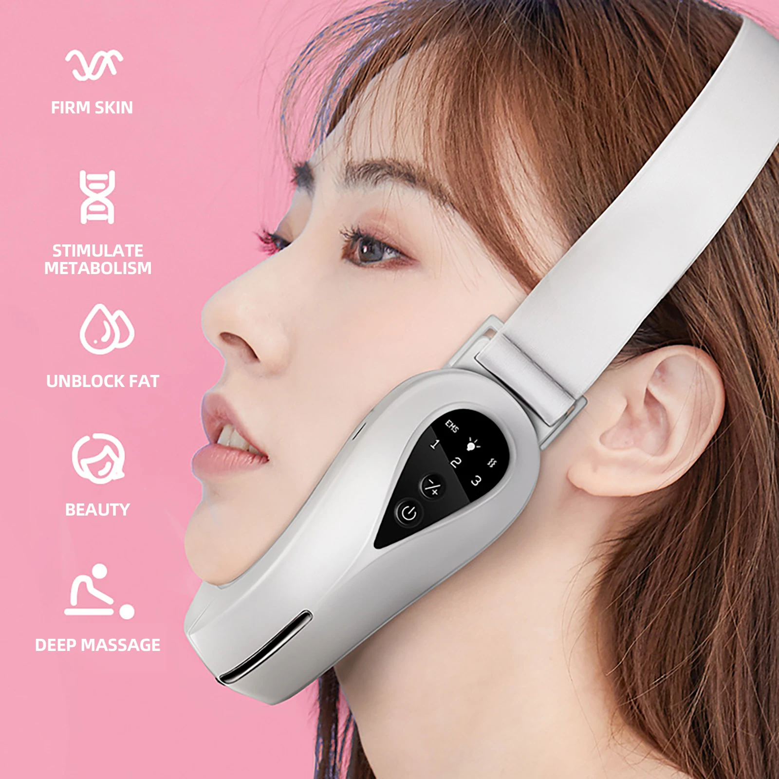 

V Line Shape Microcurrent Massager Face-lifting Device Anti-aging Wrinkle Face-lifting To Enhance V-shaped Face