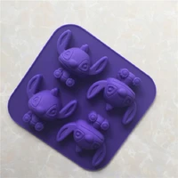 stock wholesale cartoon characters silicone cake mold 4 large ears manual soap mold xg092