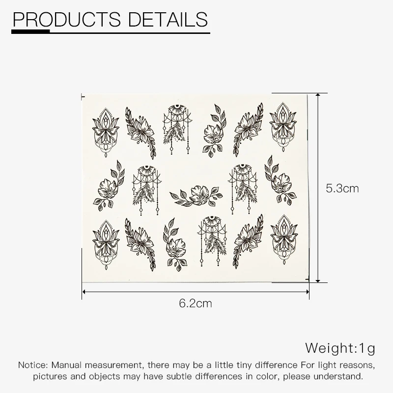 Переводные наклейки с четырьмя лилилиями для нейл-арта розовыми и синими цветами