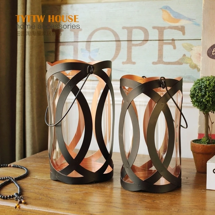 Простой черный Настольный подсвечник роскошный романтический минималистичный в