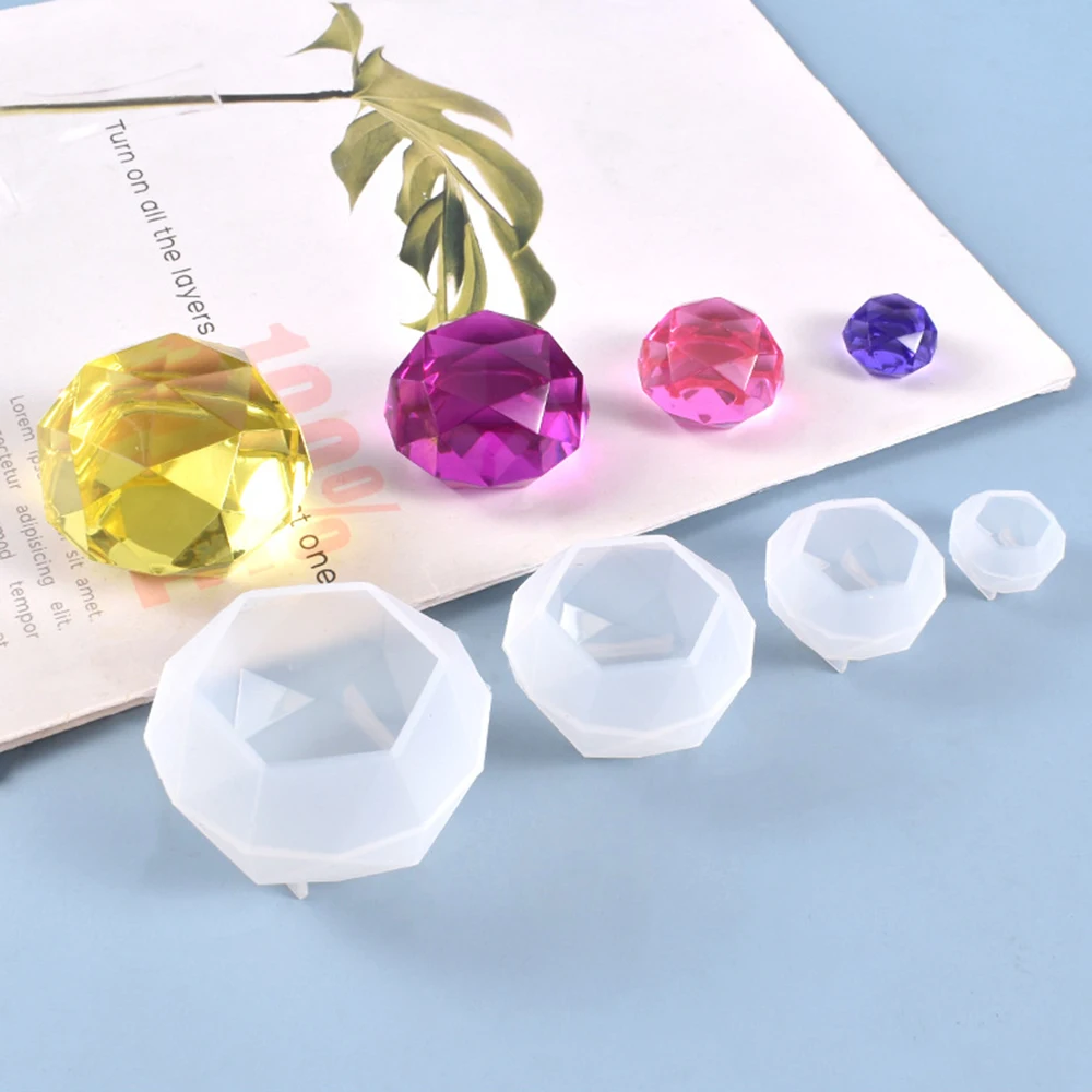 

Transparent Faceted Diamond Silicone Mold Handmade Jewelry Accessories Making Tool DIY Crystal Epoxy Resin Molds